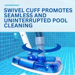 Swimline Hydrotools Pool Spiral Wound Vacuum Hose Accessory for Inground Swimming Pools with Kink-Free Swivel Cuff, 1.5" x 35'