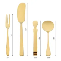 REGALWOVEN 16 Pcs 4 Sets Stainless Steel Flatware Set