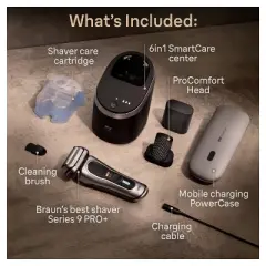 Braun Series 9 PRO+ Electric Shaver - Silver