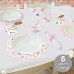 Big Dot of Happiness Mis Quince Anos - Quinceanera Sweet 15 Birthday Party Paper Charger and Table Decorations - Chargerific Kit - Place Setting for 8