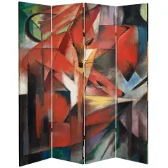6' Tall Double Sided Works Of Marc Canvas Room Divider - Oriental Furniture