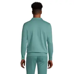 Lands' End Men's Serious Sweats Quarter Zip Polo