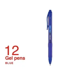 Staples AURA GEL RT FINE 0.5MM BLUE 12 50365