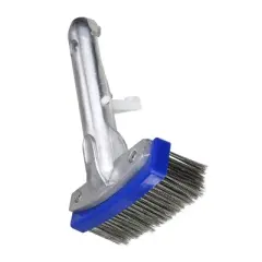 Northlight Stainless Steel Algae Swimming Pool Brush with Aluminum Handle Connector 5.5" - Blue/Gray