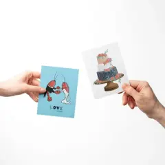 Wedding Greeting Card Pack (3ct) "Lobster Love, Cake, Knot" by Ramus & Co