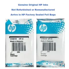 HP 61XL Original High-Yield Ink Combo &ndash; Black & Tri-Color &ndash; Bulk Packaging, Same Premium Quality!
