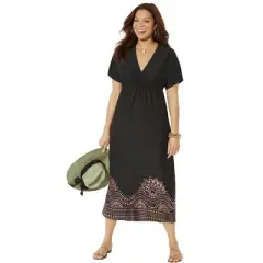 Swimsuits for All Women&rsquo;s Plus Size Kate V-Neck Cover Up Maxi Dress