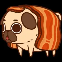 Men's Design By Humans Puglie Bacon Strip By Puglie Tank Top