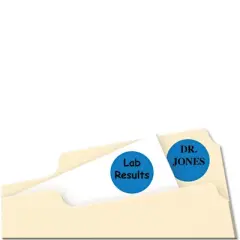 Avery Printable Self-Adhesive Removable Color-Coding Labels, 0.75" dia, Dark Blue, 24/Sheet, 42 Sheets/Pack, (5469)