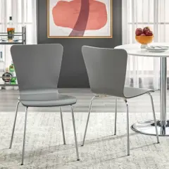 Set of 2 Pisa Modern Bentwood Dining Chairs - Buylateral
