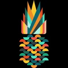 Junior's Design By Humans Geometric Pineapple By radiomode T-Shirt