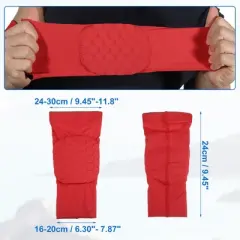 Unique Bargains 2pcs Elbow Brace Support Sleeve Elbow Pad Sleeve for Women Men Red M Size
