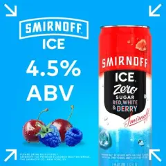 Smirnoff Zero Sugar Red White & Berry Variety Pack - 12pk/12 fl oz Cans