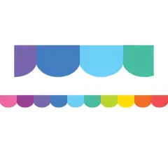 Teacher Created Resources&reg; Colorful Scalloped Die-Cut Border Trim, 35 Feet Per Pack, 6 Packs