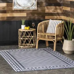 nuLOOM Lacie Multi Striped Machine Washable Indoor/Outdoor Patio Area Rug