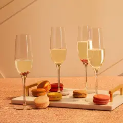 Libbey Signature Kentfield Champagne Flute Glasses, 8 ounce, Set of 4