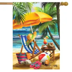 Welcome To Paradise Beach House Flag Nautical 28" x 40" Briarwood Lane