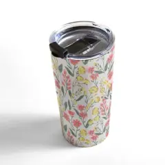 Schatzi Brown Penelope Floral Summer 20 oz Stainless Steel Travel Mug - Deny Designs