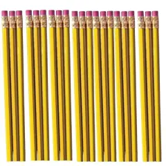 Classic Yellow #2 Pencils (24 Pack) - HB Lead, Hexagonal Barrel