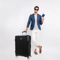 World Traveler Dejuno Monarch 26-Inch Lightweight Hardside Polycarbonate Expandable Spinner Luggage with TSA Lock