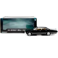 1967 Chevrolet Impala Sport Sedan Tuxedo Black 1/24 Diecast Model Car by Greenlight