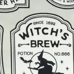 20"x20" Oversize Halloween Badge Square Throw Pillow Gray - Lush D&eacute;cor