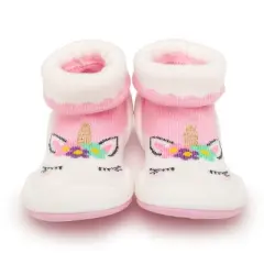 Komuello Baby Girl First Walk Sock Shoes Unicorn