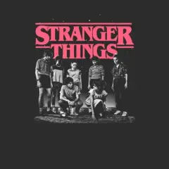 Girl's Stranger Things Title Logo Faded T-Shirt