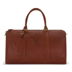 Yellowstone real leather 21 inch duffle, with burnished gold detailing