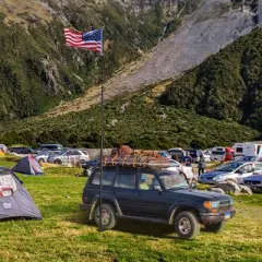 Yescom EZ GO 30ft Telescopic Flag Pole Kit Wheel Tire Mount Stand Upgrade Rotating Lock Outdoor Camper RV Tailgate Black