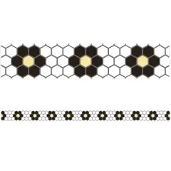 Eureka&reg; The Hive Floral Mosaic Deco Trim&reg;, 37 Feet Per Pack, 6 Packs