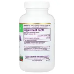 Paradise Herbs Ashwagandha, 250 mg, 180 Vegetarian Capsules