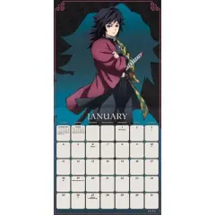 Trends International 2026 Demon Slayer Bilingual French Kimetsu no Yaiba 12"x12" Wall Calendar