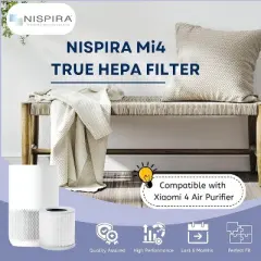 Nispira Mi4 Filter Replacement Compatible with Xiaomi 4 Compact Smart Air Purifier. 1 Pack