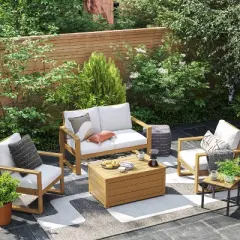 Esker Recycled Resin Outdoor Patio Loveseat Brown - Threshold&trade;
