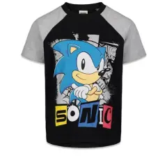 SEGA Sonic The Hedgehog Little Boys 2 Pack Raglan Graphic T-Shirt 