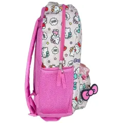 Hello Kitty Nylon Pink Backpack 16" School Bookbag for Girls ages 3+