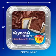 Reynolds Disposable Bakeware Non-Stick Pans with Lids - 3ct