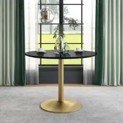 Koldfield Steel Base Round Dining Table - HOMES: Inside + Out