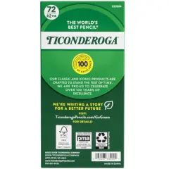 Ticonderoga&reg; Original Ticonderoga&reg; Pencils, No. 2 Soft, Unsharpened, Box of 72