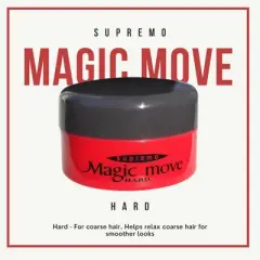Supremo Magic Move HARD (4.2 oz LARGE) Styling Paste Cream | Helps to tame Frizz | Protects Hair from Heat | For all types of Hair