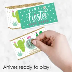 Big Dot of Happiness Final Fiesta - Last Fiesta Bachelorette Party Game Scratch Off Dare Cards - 22 Count