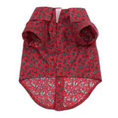 The Worthy Dog Paisley Print Button Up Look Pet Shirt