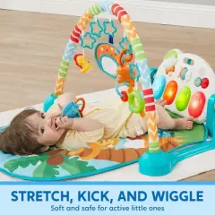 Joyfy Baby Play Mat, Tummy Time Mat Toys, Baby Musical Learning Toys 0-6 Months, Adorable Play Gym, Gifts for Newborn Baby 0-3 6 9 12 Months