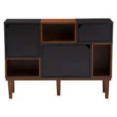 Anderson Mid-century Retro Modern Wood Sideboard Storage Cabinet - Oak/Espresso - Baxton Studio
