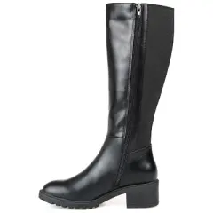 Journee Collection Womens Morgaan Tru Comfort Foam Wide Calf Stacked Heel Knee High Boots