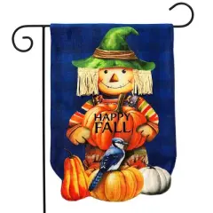 Briarwood Lane Garden Flag 12x18 For Outdoor Happy Fall Scarecrow Burlap For Fall Garden Flag Flags For Outside