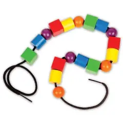 Learning Resources Wooden Beads, Six Colors, 110 Pieces, Ages 3 and up