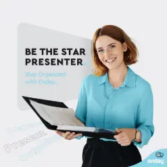 Enday 3-Ring View Binder With 2-Pockets