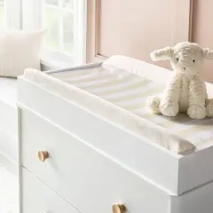 Wipeable Changing Pad Cover - Khaki Stripes - Cloud Island&trade;